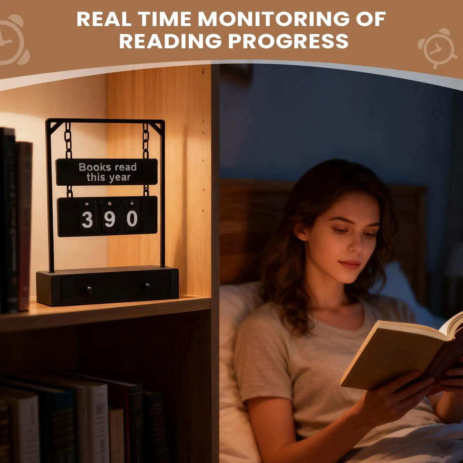 Books Read This Year Counter Goal Tracking Display Desk Sign