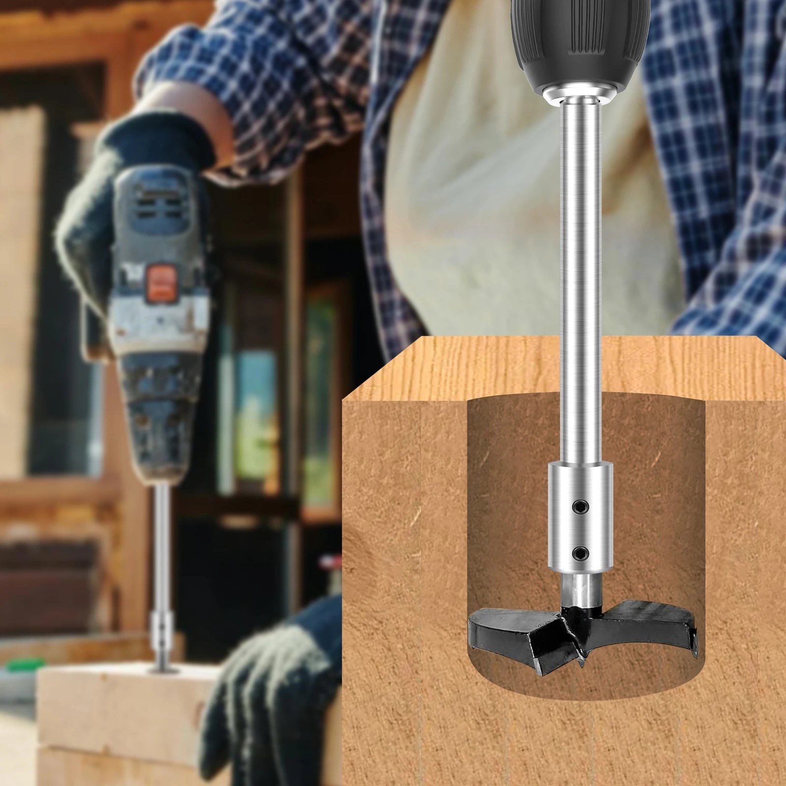 4pcs 17cm Core Bit Extension 0.36inch Hex Magnetic Bit Holder Durable Extension Drill Driver Sleeve Adapter For Electric Drill Zpaxo