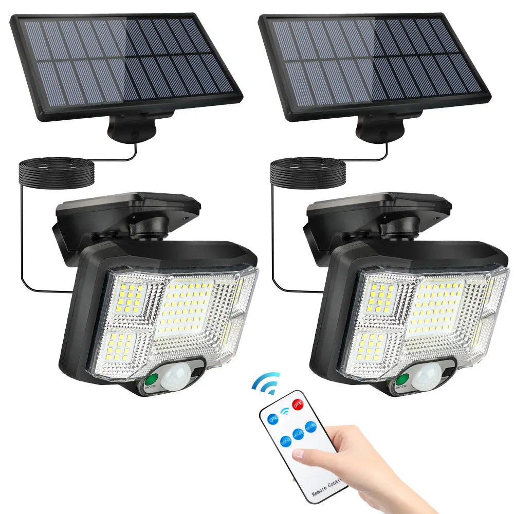 Solar LED Lights Outdoor Motion Sensor Split Lamp Remote Waterproof Zpaxo