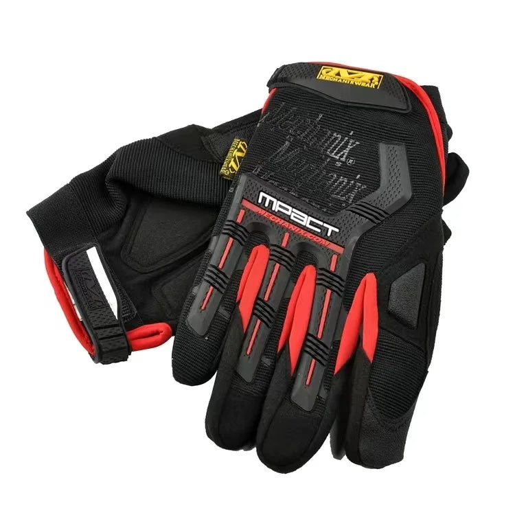 Tactical full finger outdoor sports cycling fitness touch screen special forces military fans anti slip gloves Zpaxo Red gloves M