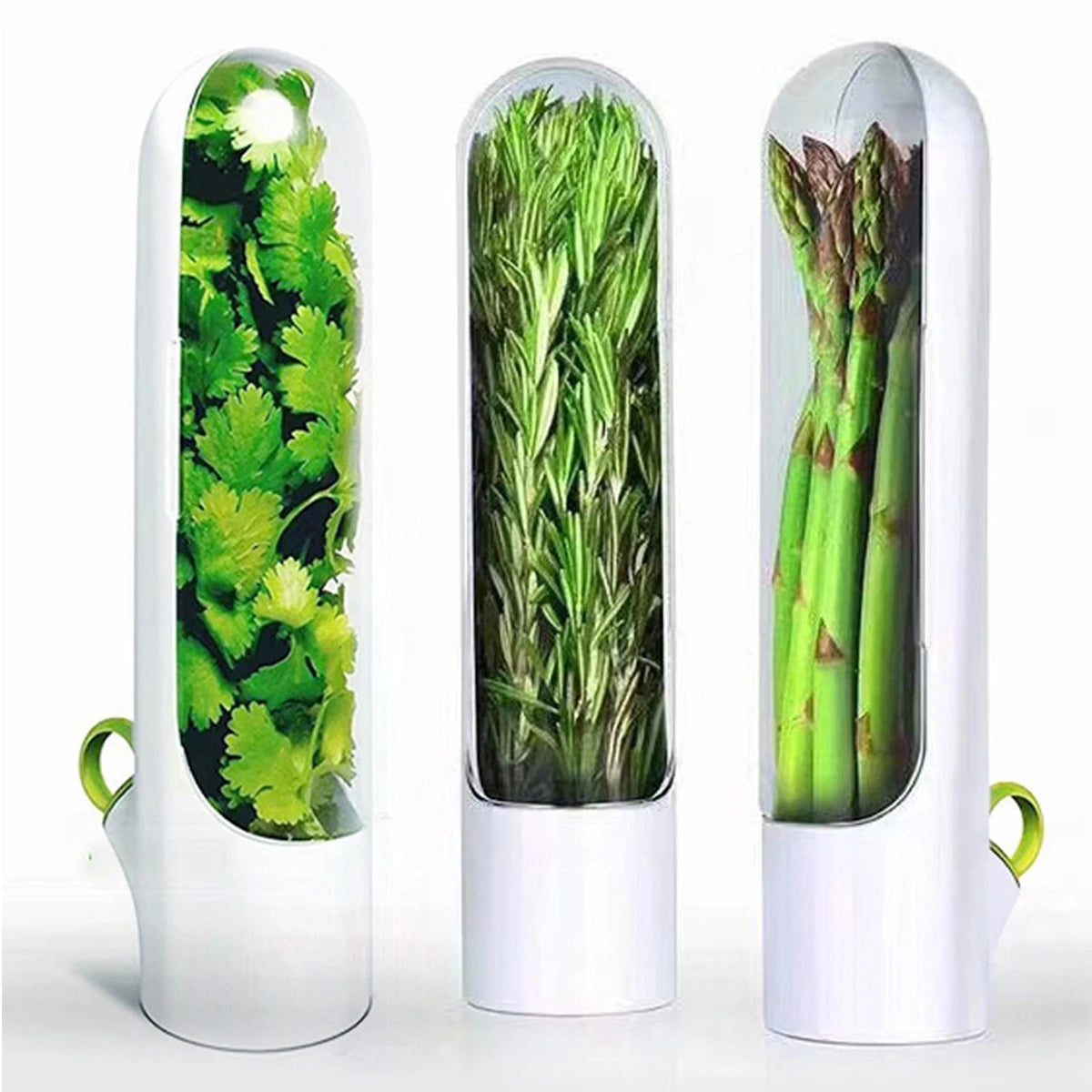 Herb Saver Storage Container Fresh Herb Keeper Vanilla Vegetables Fresh Preservation Bottle for Refrigerator Kitchen Gadgets Zpaxo