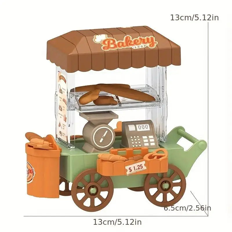 Dollhouse Scenery Decor DIY Mini Model Toy Vending Carts Miniature