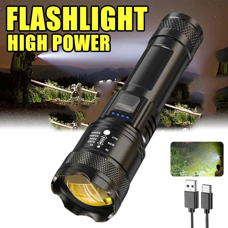 KDULIT Rechargeable LED Tactical Flashlight | Camping & Emergency