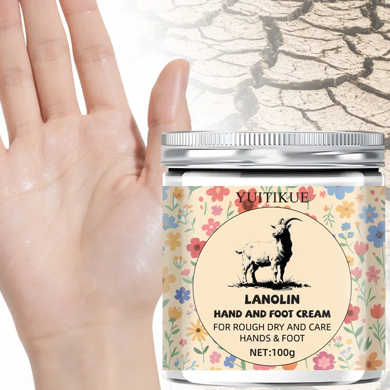 YUITIKUE Lanolin Hand & Foot Cream 100g – Dry Skin Relief Hand & Foot Cream Zpaxo