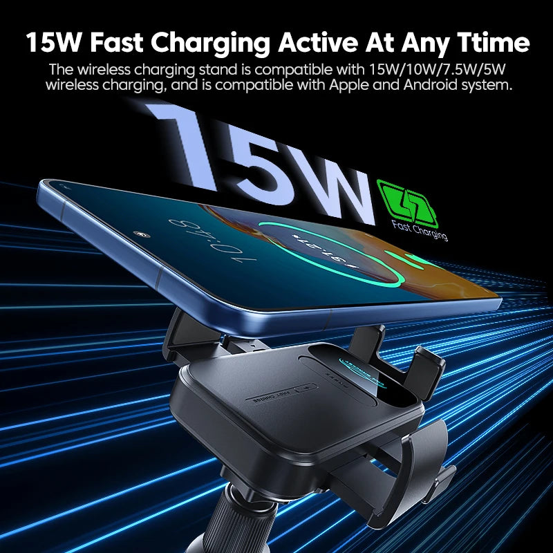 UYUXIO Wireless Car Charger Fast Charging Manual Clamping Air Vent