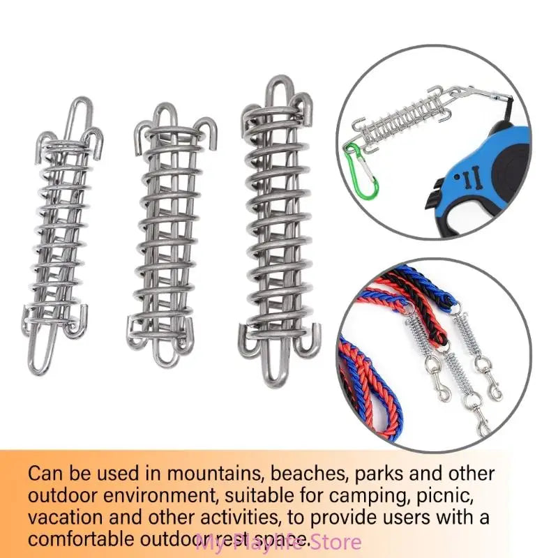 1pc Heavy Duty Tension Springs Dog Collars Compression Spring Stainless Steel Pet Leash Shock Absorption Buffer Springs Zpaxo