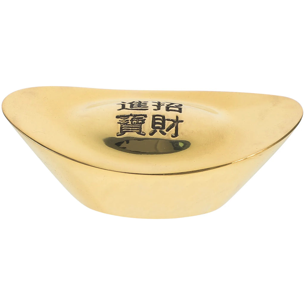 Mini Ingot Brass Wealth Ingots Yellow Gold Desktop Accessories Small