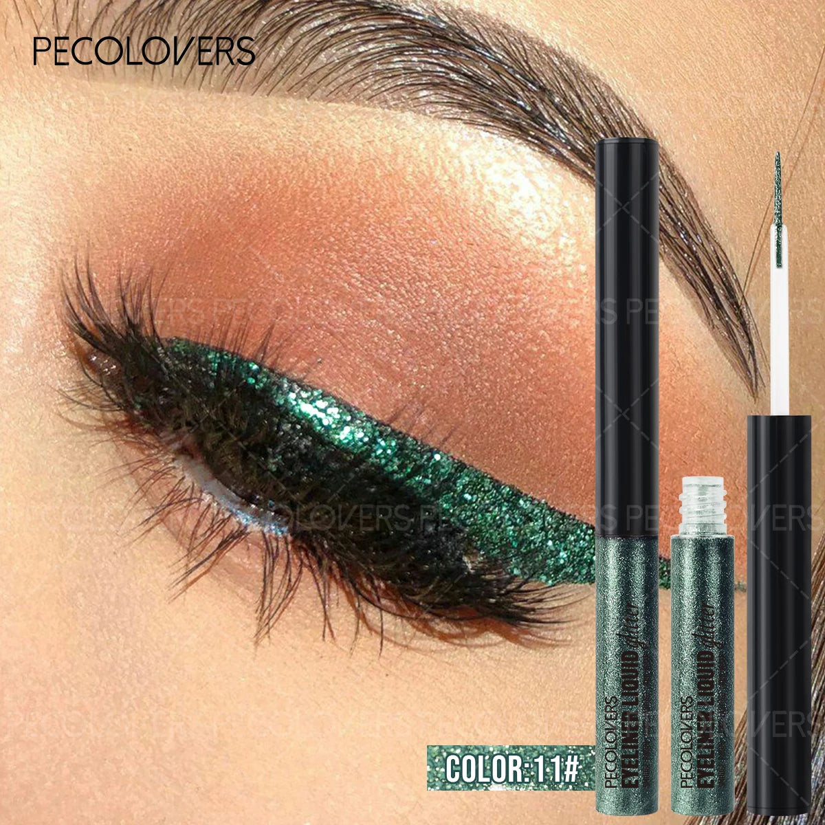 Waterproof Glitter Metallic Liquid Eyeliner Pencil,Shimmering Eye Makeup,Smudge-proof,Eyeshadow,For Music Festival Makeup Zpaxo 11