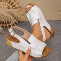 Women Sandals 2026 New Wedge Buckle Orthopedic Outdoor Shoes Female Summer Soft Sexy Open Toe Fashion Sandals Sandalias De Mujer Zpaxo Beige 41