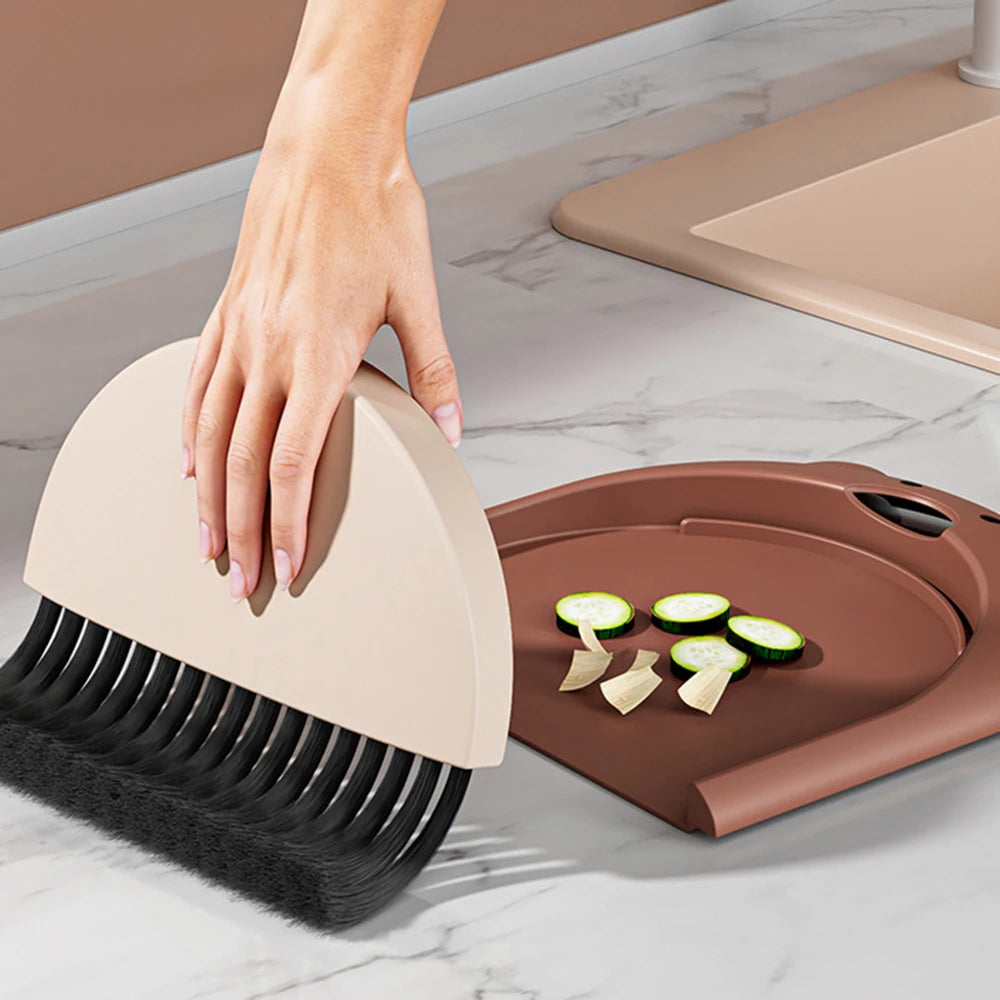 1 Piece Of Desktop Mini Broom With Dustpan Set, Cartoon, Cute Little Broom, Desktop, Keyboard, Window, Corner, Home Cleaning Zpaxo
