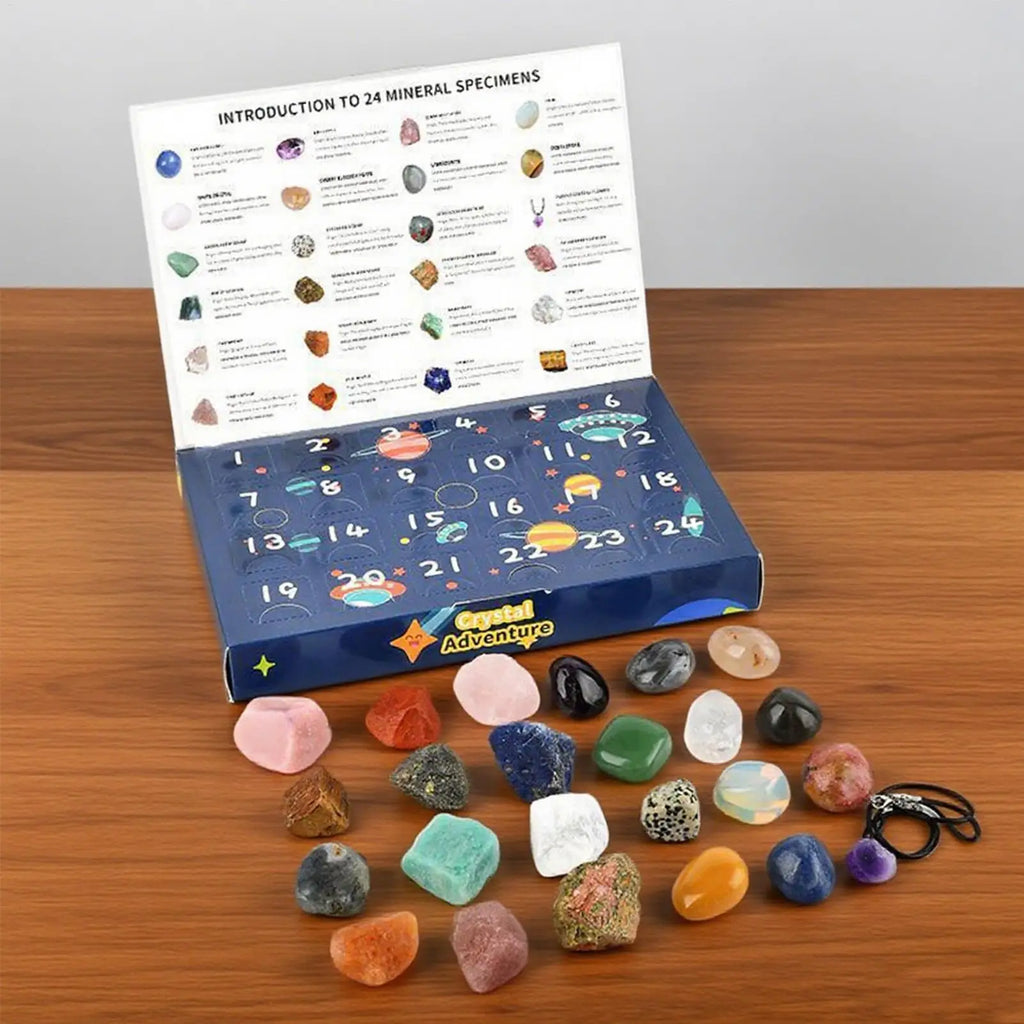 Crystal Advent Calendar 2025 Christmas Countdown 24 Days Natural