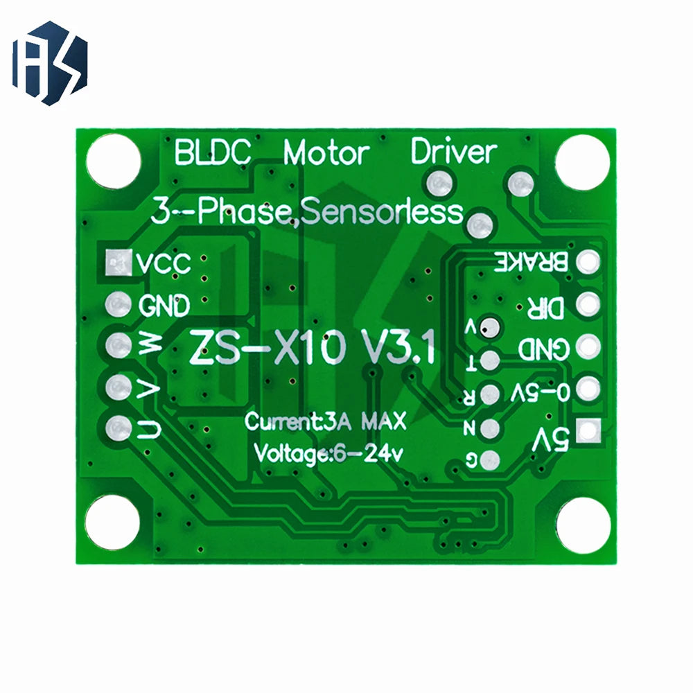 6-20V DC 60W BLDC Motor Driver Board Speed Controller 3-Phase Zpaxo
