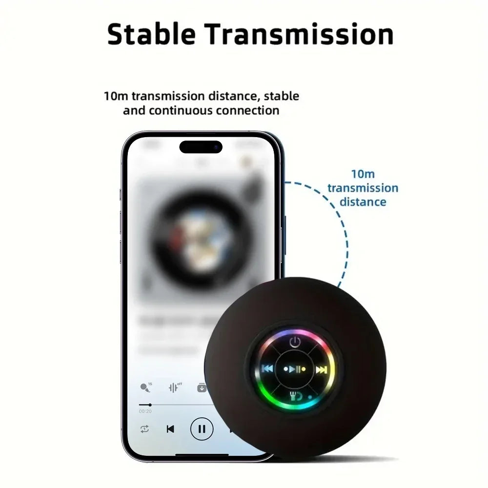 Mini Bluetooth Speaker Shower Subwoofer Waterproof Handsfree Loudspeaker With Suction Cup Mic For Bathroom Pool Beach Car Phone Zpaxo