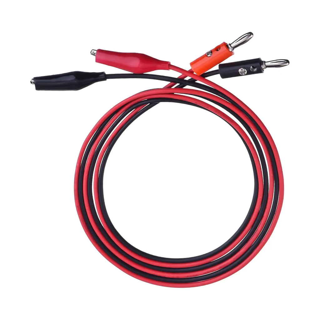 2Pcs Alligator to Banana Plug 1M Electric Banana to Alligator Clips 4mm for Multimeter Stackable Banana Plug to Alligator Clip Zpaxo