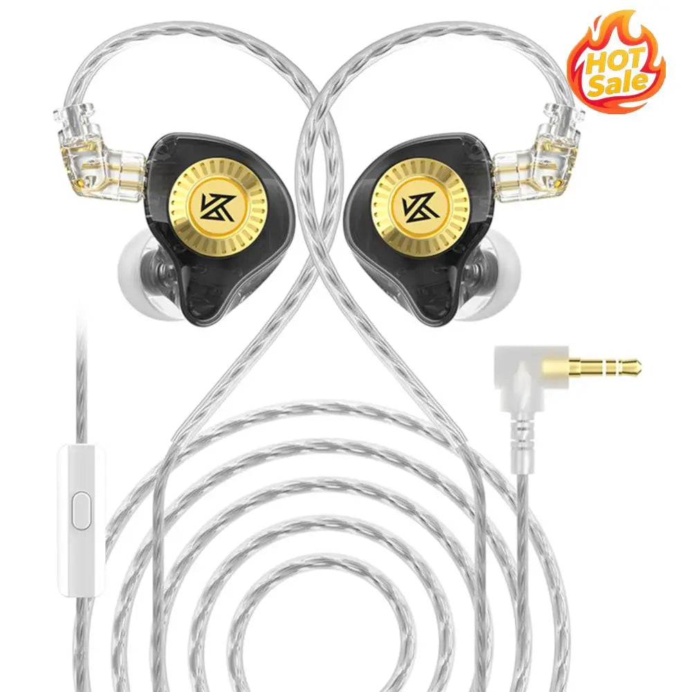 EDX Ultra Wired Headphone Dynamic In-Ear Monitor Earphone Noise Cancelling 3.5mm Plug Stereo Earphone for Music Sport Game Zpaxo