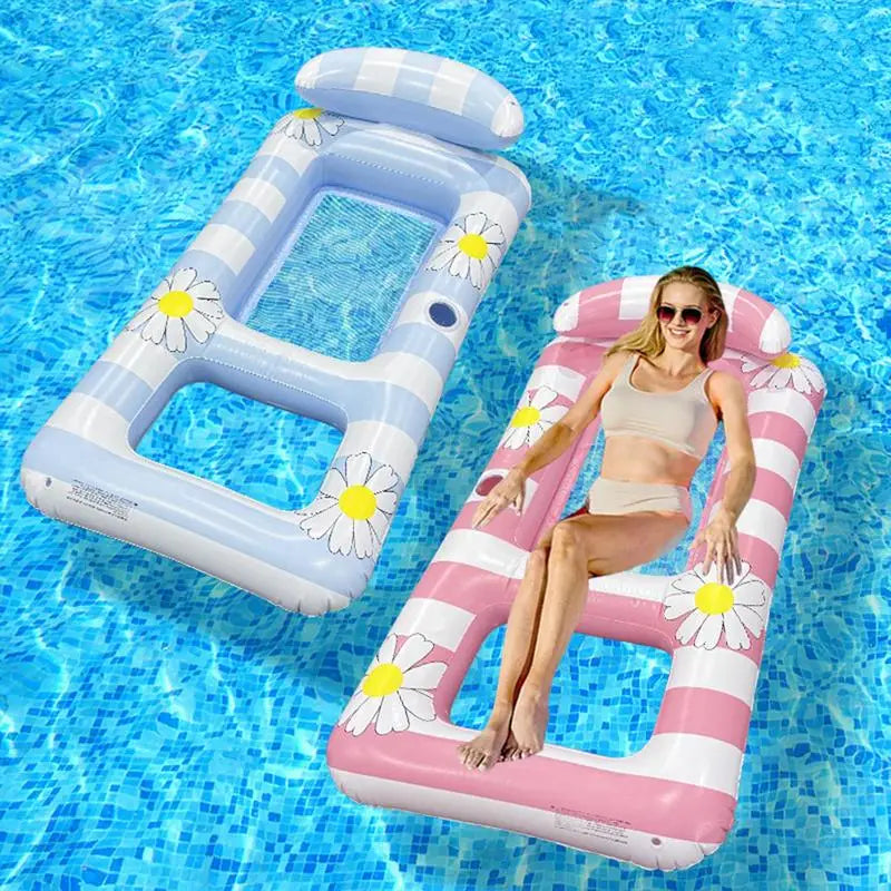 Pool Float Inflatable Floats Adult Pillow Support Portable Bed Zpaxo
