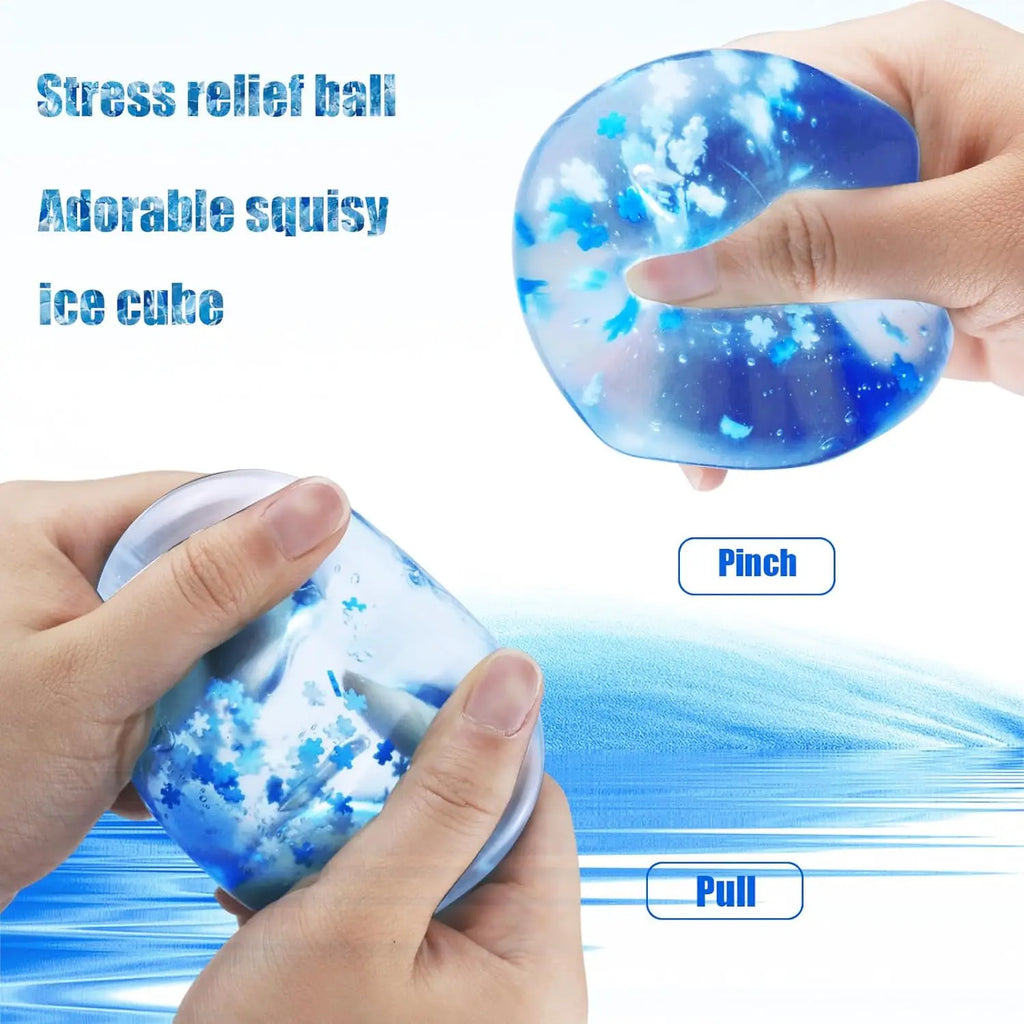 Squishy Ice Cube Stress Balls Slow Rising Soft Squeeze Ball Relief