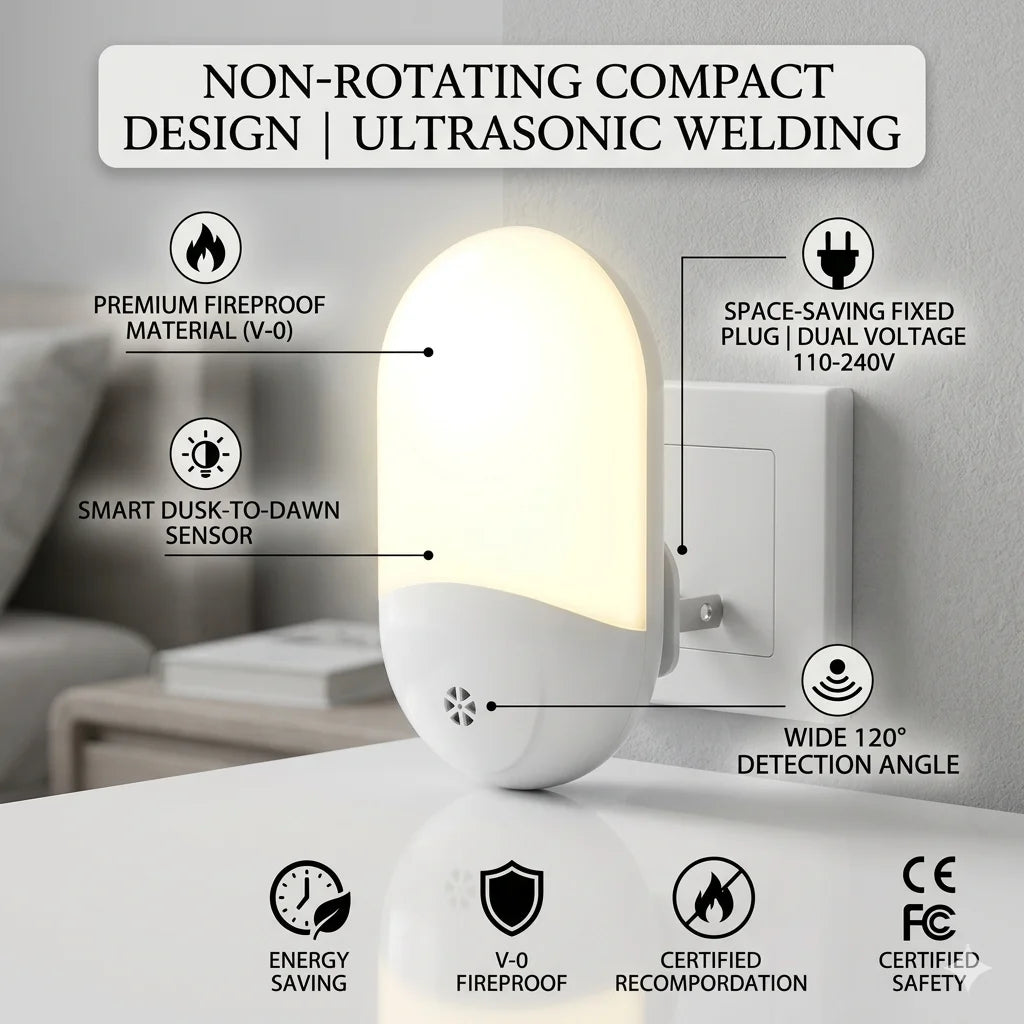 Children Bedroom Lamp LED Night Light EU US UK Plug-in Smart Sensor Zpaxo