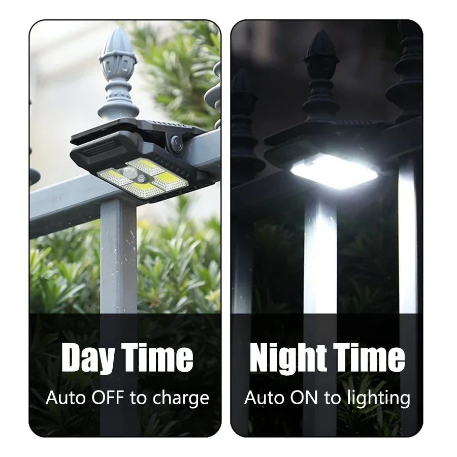 Solar Clip Garden Light – Motion Sensor, 3 Modes, IP65