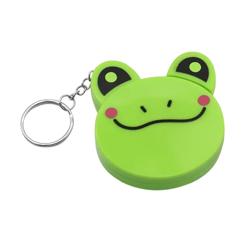 Cute Cartoon Animal Mini Tape Measure Keychain Portable Retractable Zpaxo 1pc Frog B18421A