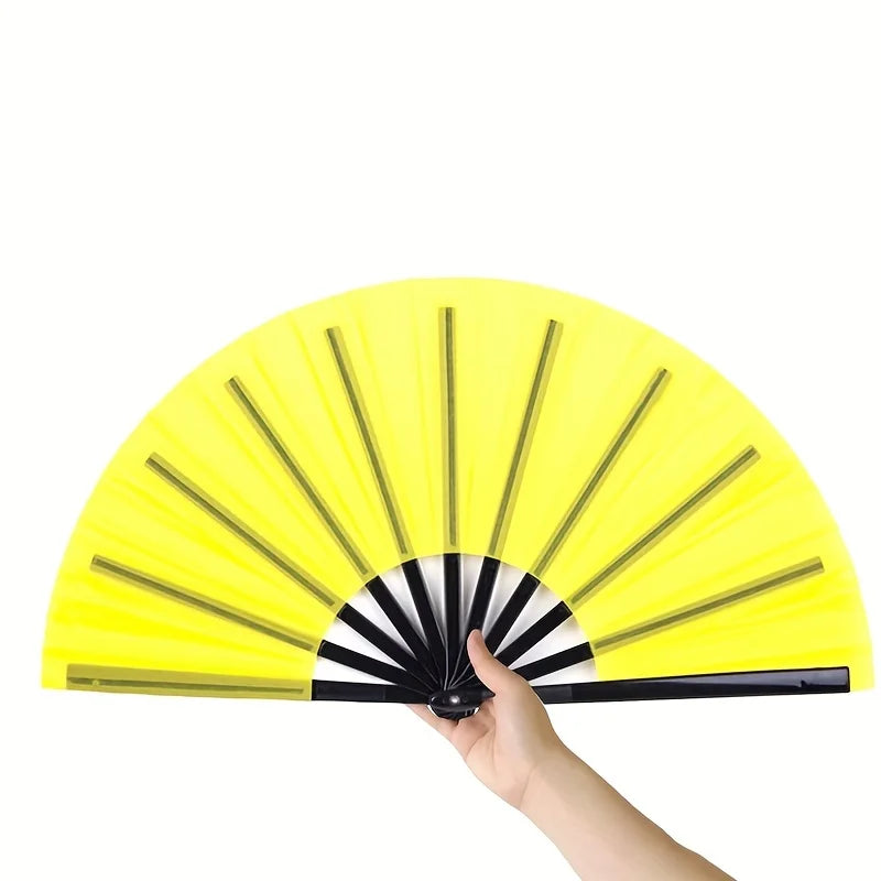 1 Kung Fu Fan Folding Martial Arts Double Sided Plastic Chinese Sound