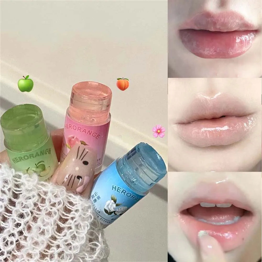 Transparent Coconut Fruit Lip Balm Care Moisturizing Fade Fine Lines Zpaxo