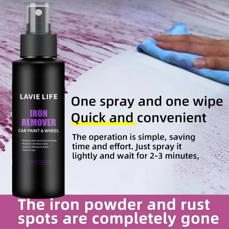 50/100ml Paint Rust Inhibitor Paint Rust Remover Derusting Spray Car Rust Removal Spray Car Wheel Hub Rust Remover Accessories Zpaxo