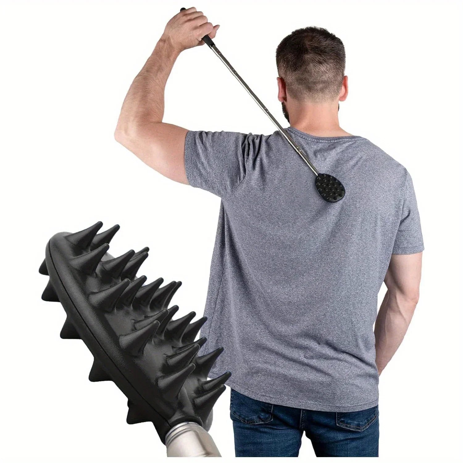 Extendable Cactus Back Scratcher – Retractable One-Hand Itch Stick