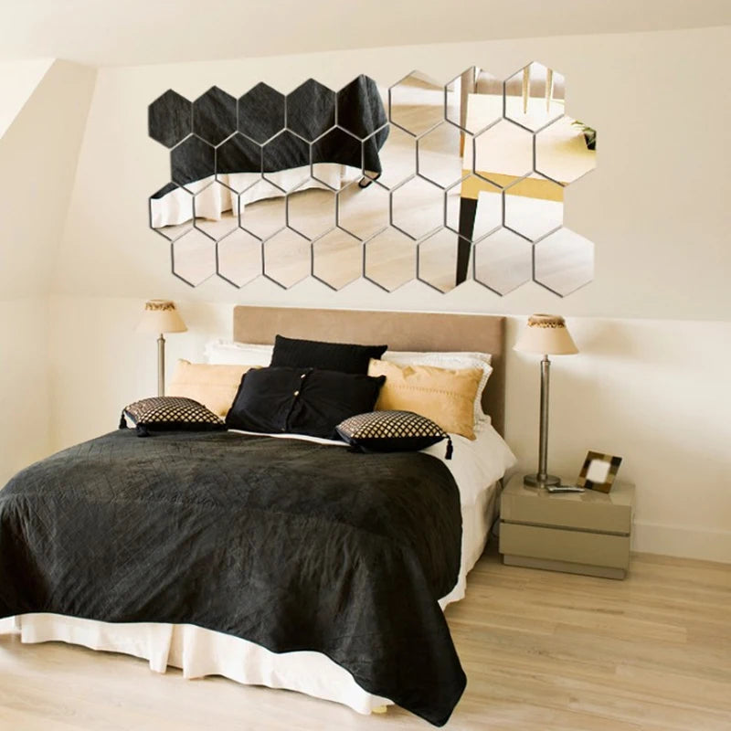 Mirror Wall Sticker Living Room Bedroom Entryway Decorative Adhesive