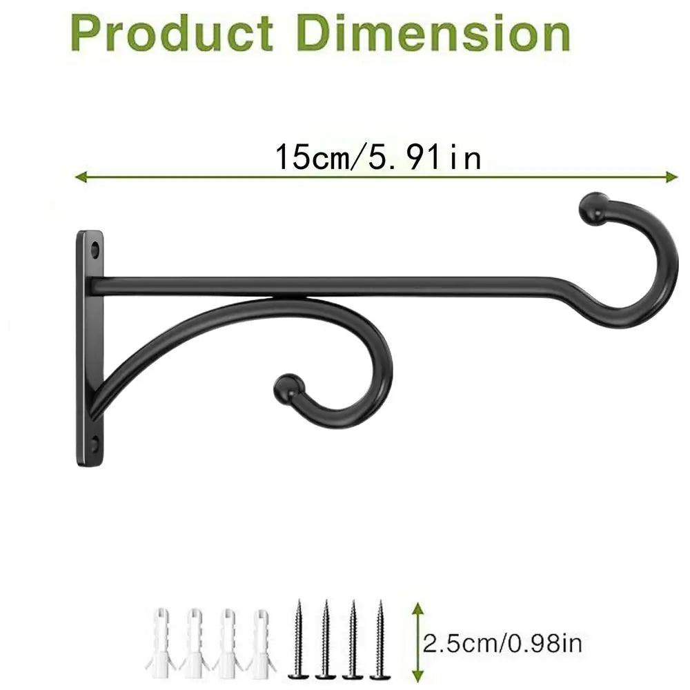 2-Pack Vintage Iron Wall Plant Hanger Hooks – Garden Décor Wall Plant Hanger Zpaxo 15cm