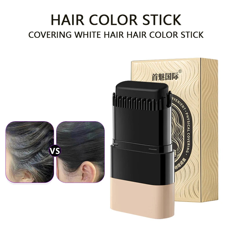 Temporary Hair Stick Long-lasting Fast Cover Easy Apply Beard Dye Zpaxo