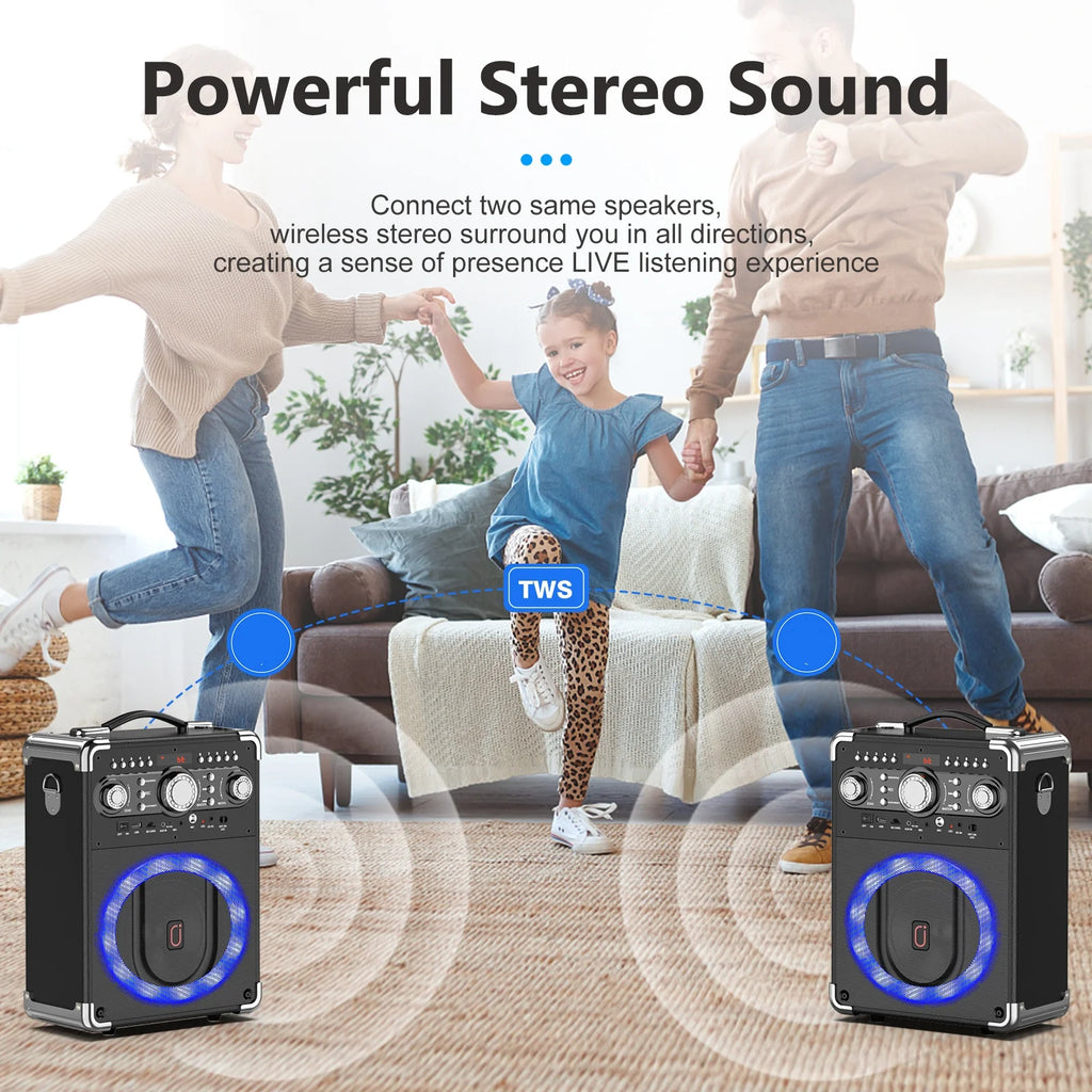 S8-T Kara Ok 3 Microphones Portable Bluetooth 5 Speaker Suitable