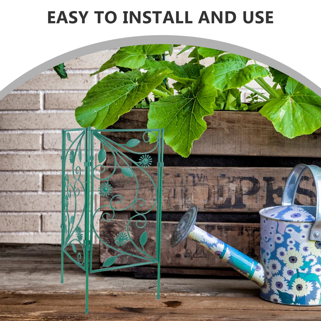6Pcs Plant Climbing Trellis Frame Garden Plant Supports for Indoor Outdoor Vine Climbing Rack Pebble Stone Border Strips Garden Zpaxo