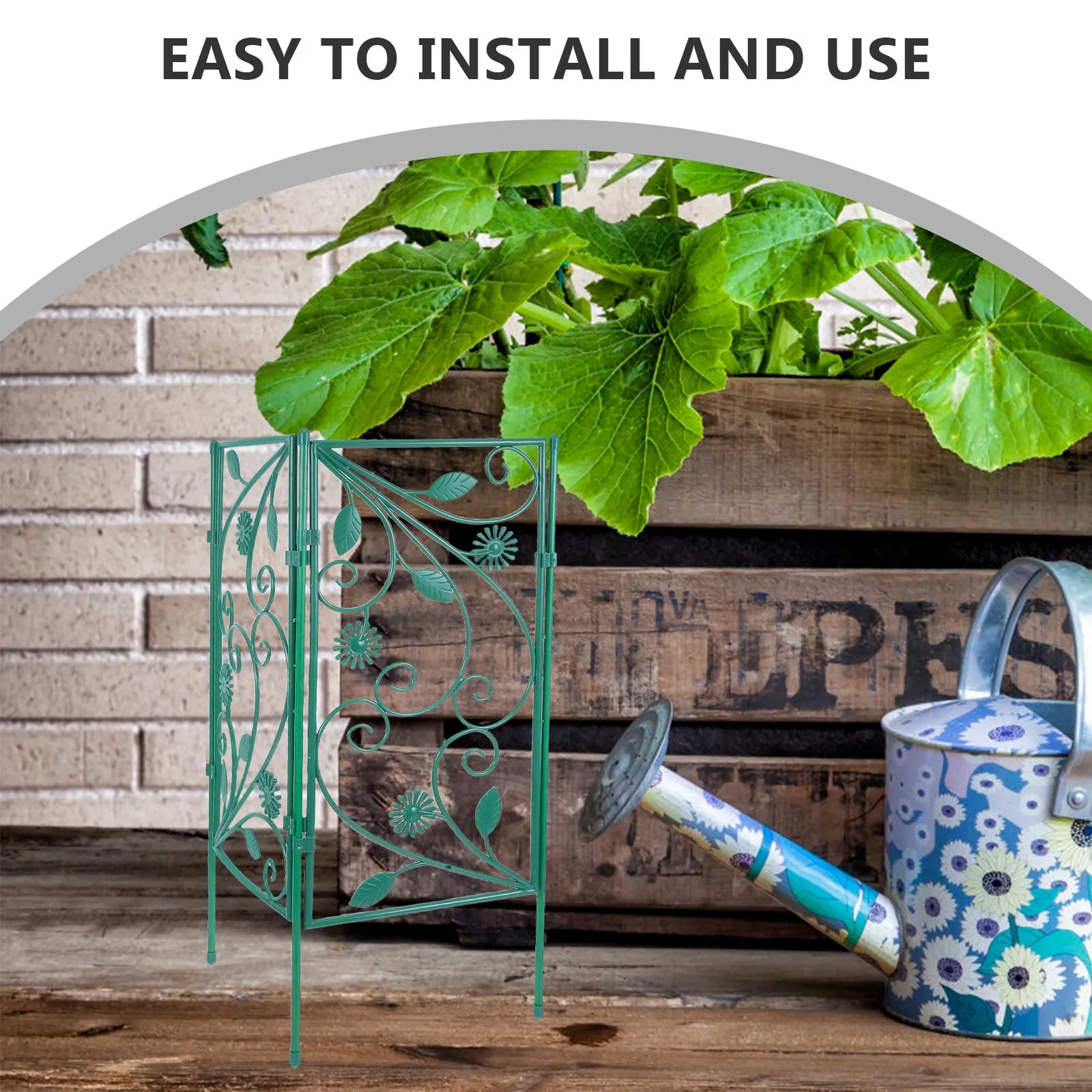 6Pcs Plant Climbing Trellis Frame Garden Plant Supports for Indoor Outdoor Vine Climbing Rack Pebble Stone Border Strips Garden Zpaxo