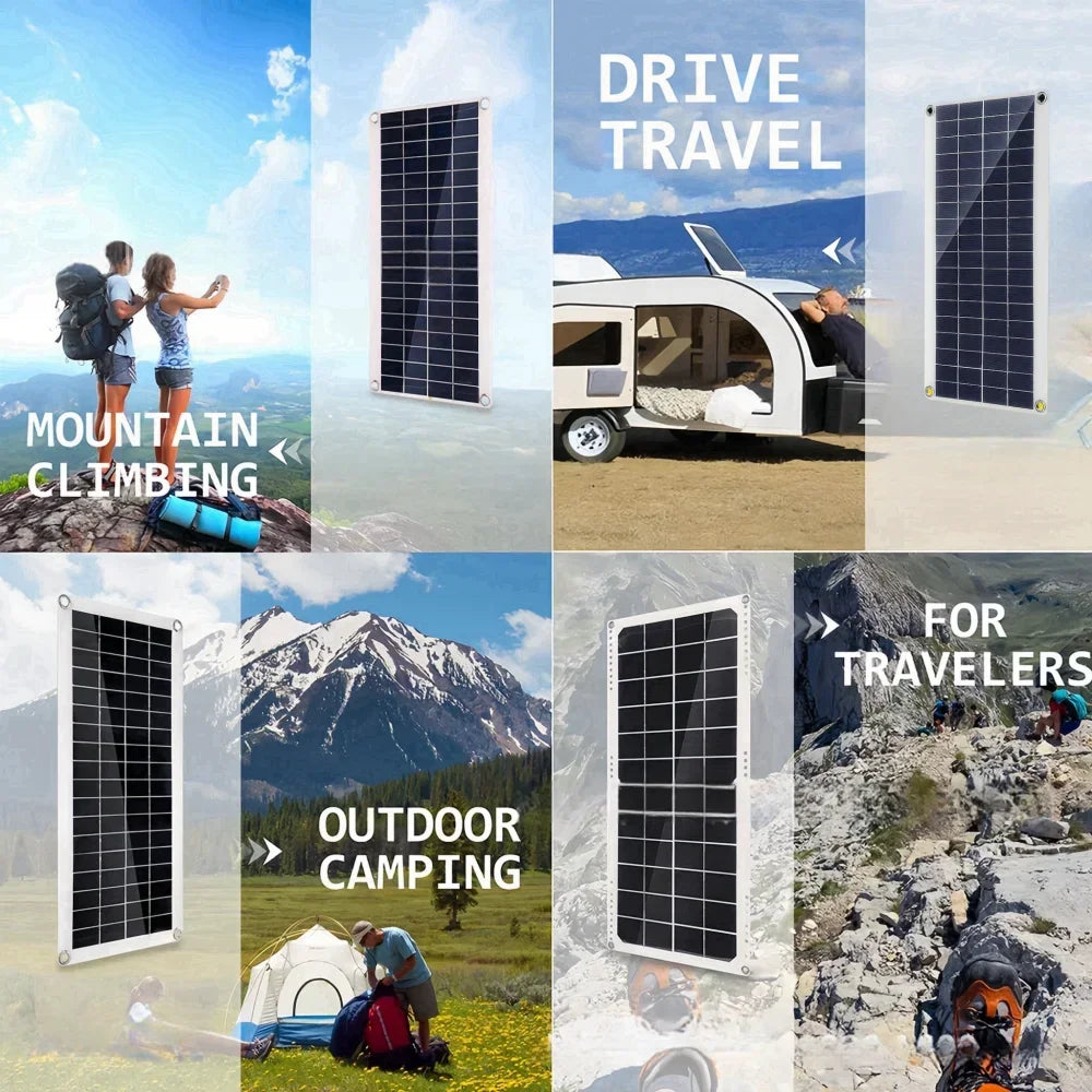 1000W Solar Panel 12V Solar Cell 10A-100A Controller Solar Plate Kit for Phone RV Car Caravan Home Camping Outdoor Battery Zpaxo