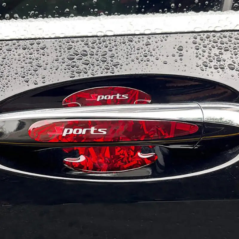 8-Pack Carbon Fibre Car Door Handle Bowl Protector Stickers