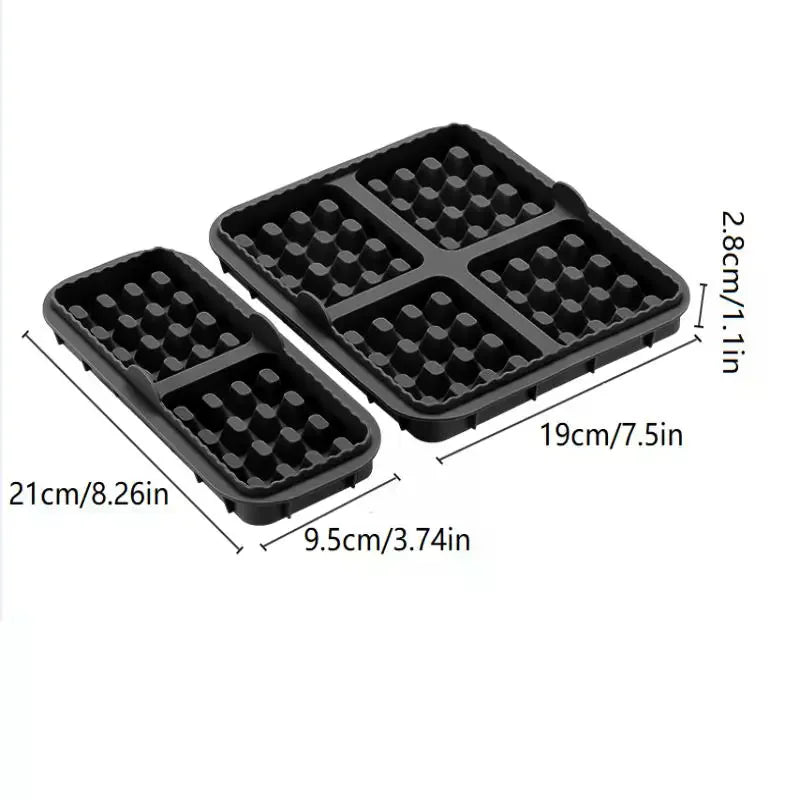 1 Air Fryer Waffle Baking Mold Reusable Silicone Mould Liner Dual Zpaxo