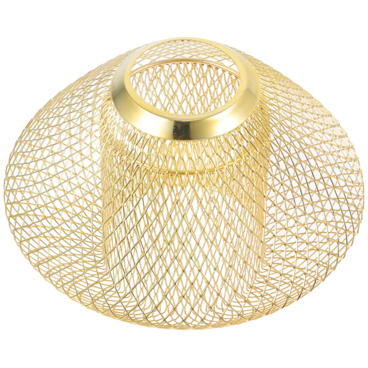 Double Layer Hollow Metal Lampshade Golden Decorative Light Cover Zpaxo