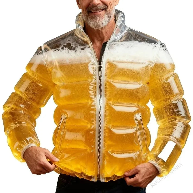 Wearable Beer Jacket – Leakproof Transparent Cooler Vest Party Gift