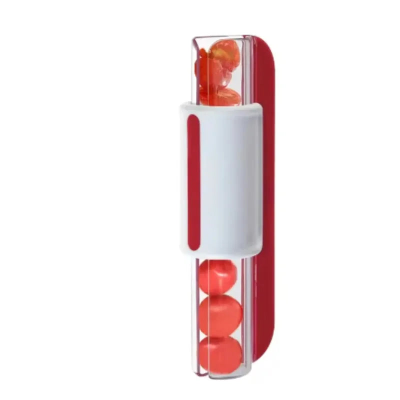 Grape & Tomato Slicer – Stainless Blade Fruit Cutter Tool Fruit Slicer Zpaxo Red