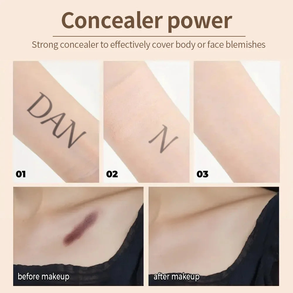 Concealer Moisturizing Oil Control Long-lasting Mix Dry Oily Skin Light Brightening Natural Submissive Liquid Foundation Zpaxo