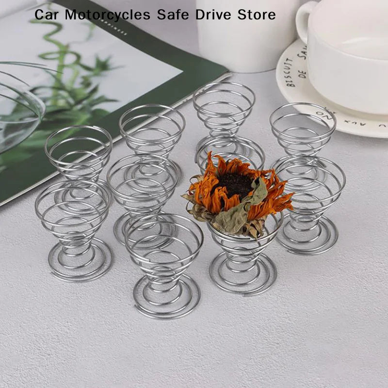 CM6 Flower Pot Stainless Steel Air Plant Stand Container Tillandsia