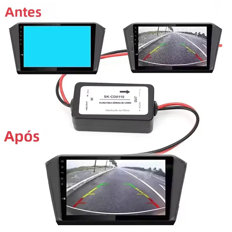 AHD 1080P 720P CVBS Car Front Rear Side View Camera 12V Power Filters