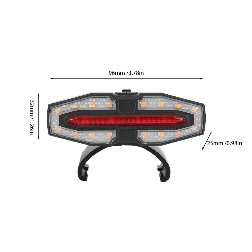 E-scooter Safety Warning Tail Light USB Rechargable Remote Control