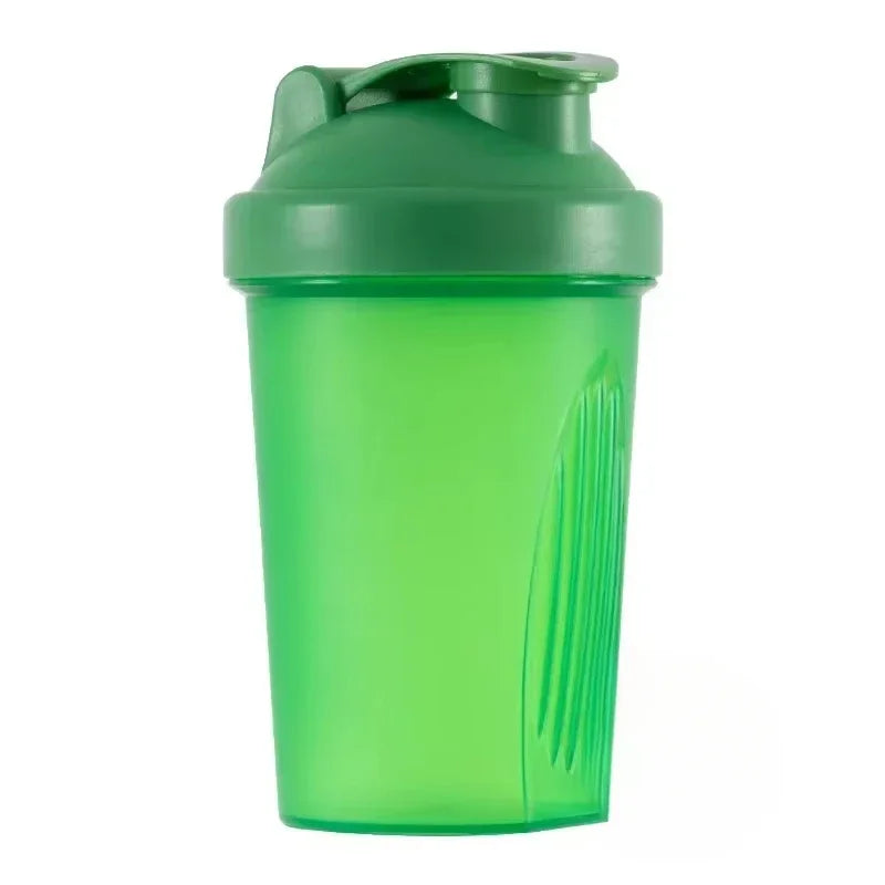 Hot 1-7PCS 400ML Blender Shaker Bottle with Scale Protein Shakes Leakproof for Powder Workout Gym Sport Mixing Cup Water Bottle Zpaxo green