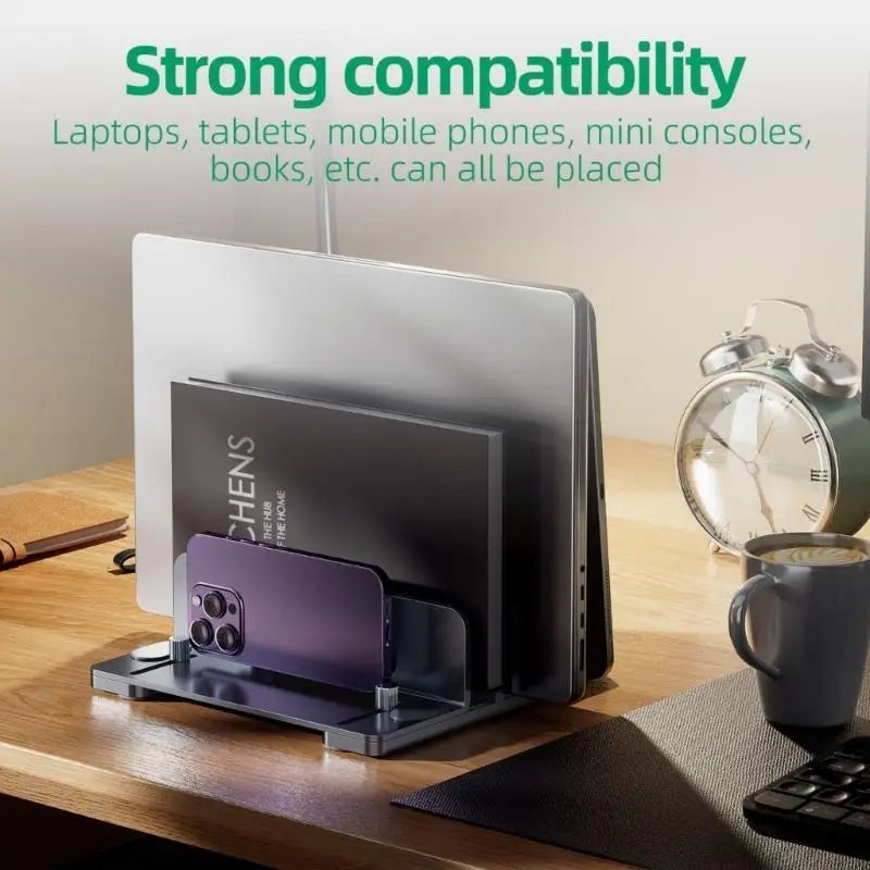 652F Vertical Laptop Holder Desk Organise Laptops Tablets Storage Zpaxo