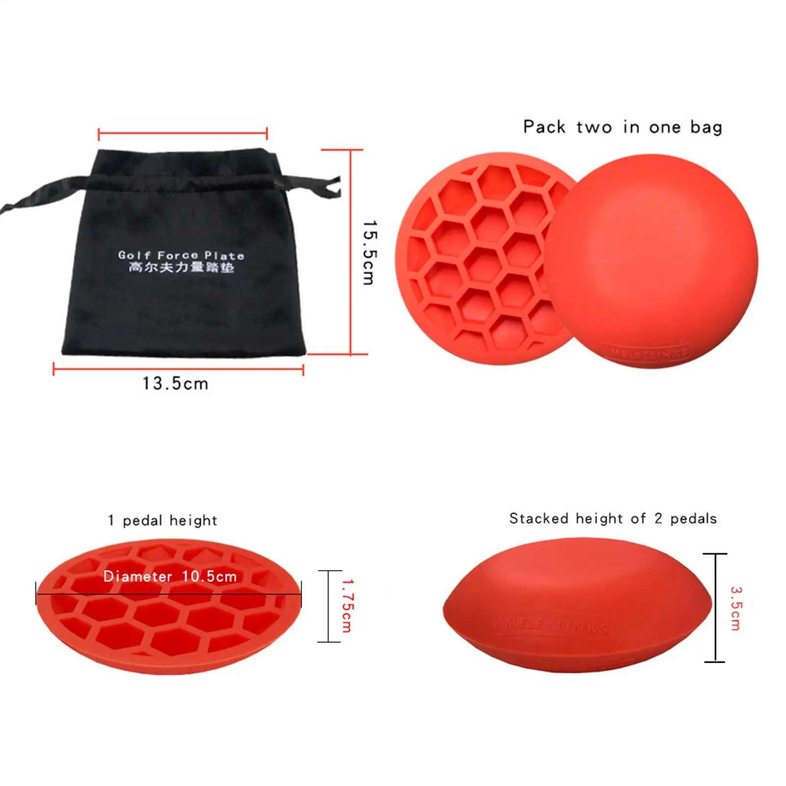 Golf Swing Pressure Plate Reusable Rubber Step Pad Training Aid