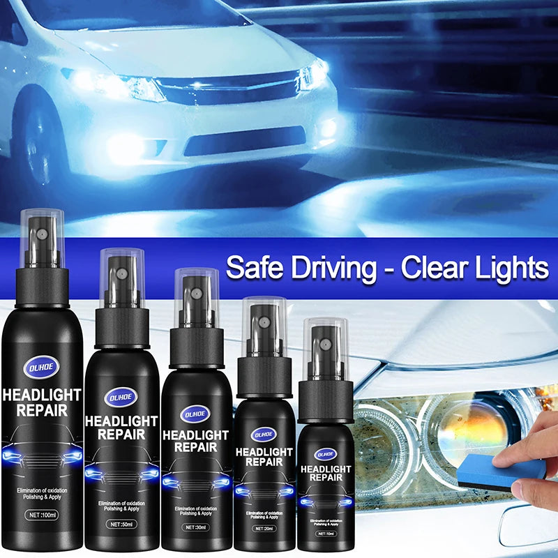 Headlight Restoration Spray Car Repair Refurbishment Agent Scratches Zpaxo