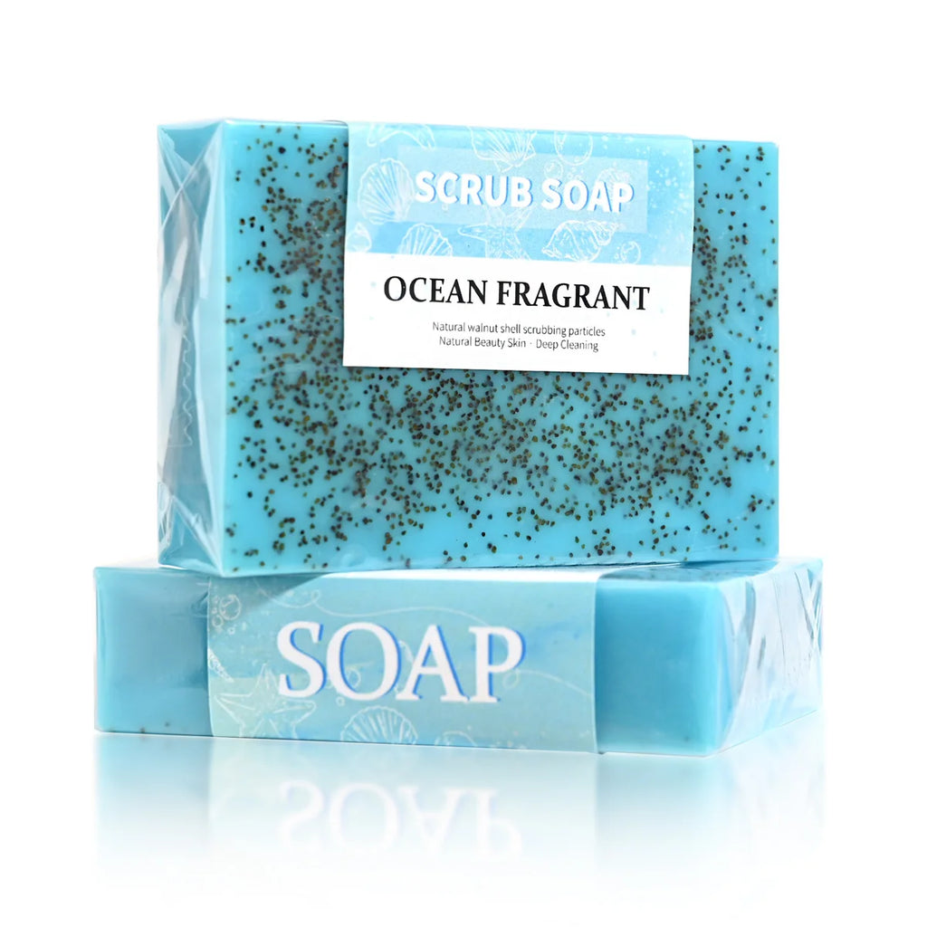M+100g Natural Handmade Sea Salt Whitening Scrub Soap for Cleaning and Polishing - Dual Use Exfoliating Agent for Face/body Zpaxo