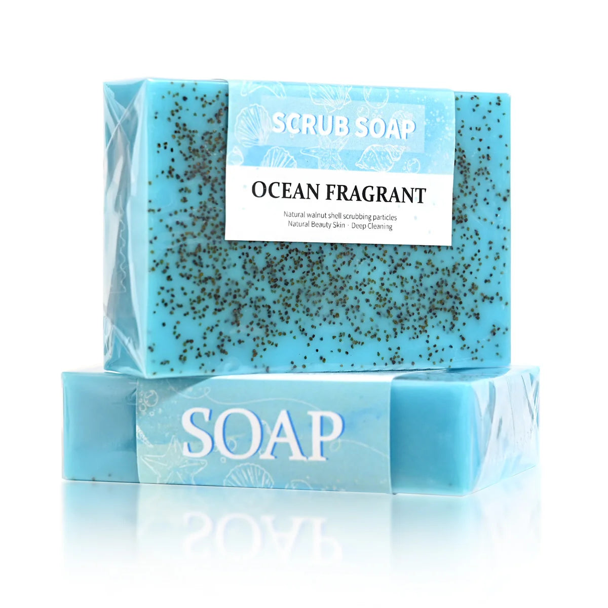 M+100g Natural Handmade Sea Salt Whitening Scrub Soap for Cleaning and Polishing - Dual Use Exfoliating Agent for Face/body Zpaxo
